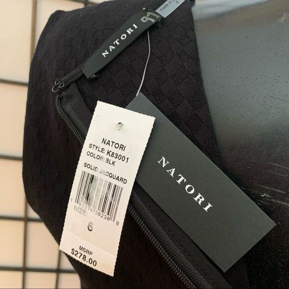 Natori Sleeveless Black Checked Dress - Picture 10 of 10